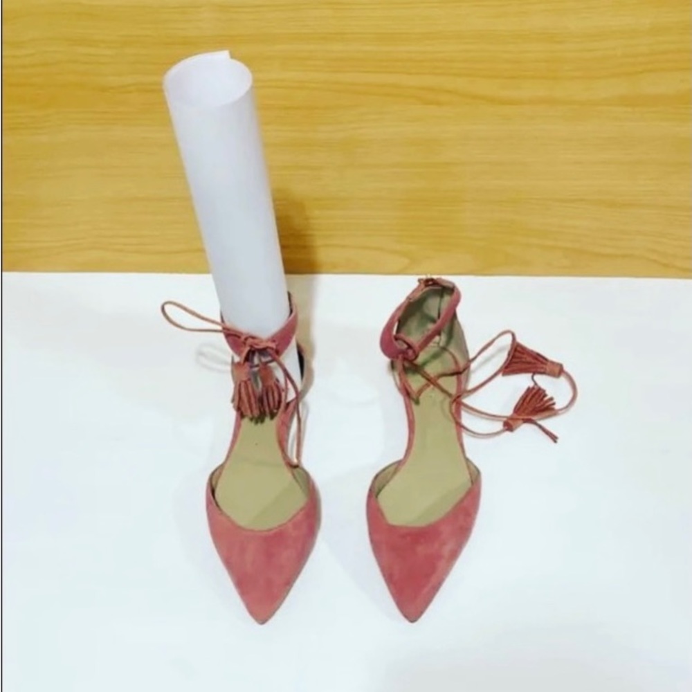 ANN TARLOR  Flats & Loafers Suede Leather Pink  Sz 8